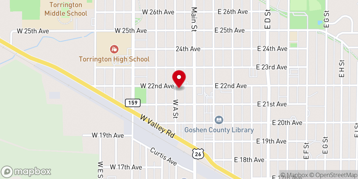 Map showing location of Christ Reformed Presbyterian Church