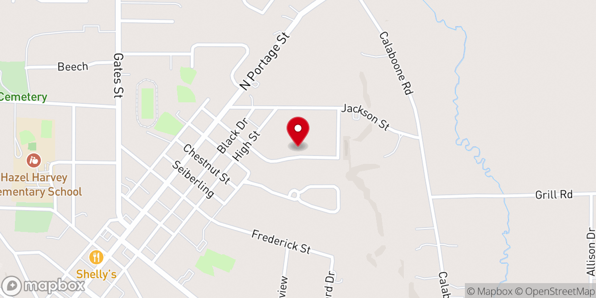 Map showing location of Calvary's Love