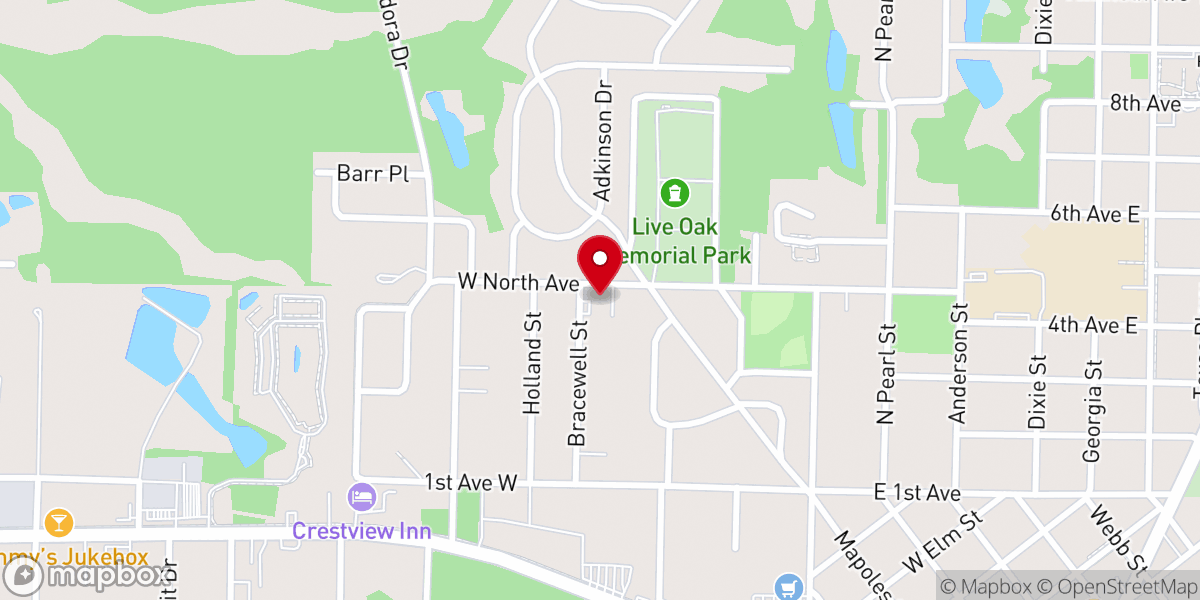 Map showing location of Our Savior Evangelical Lutheran Church - LCMS - Crestview, Florida