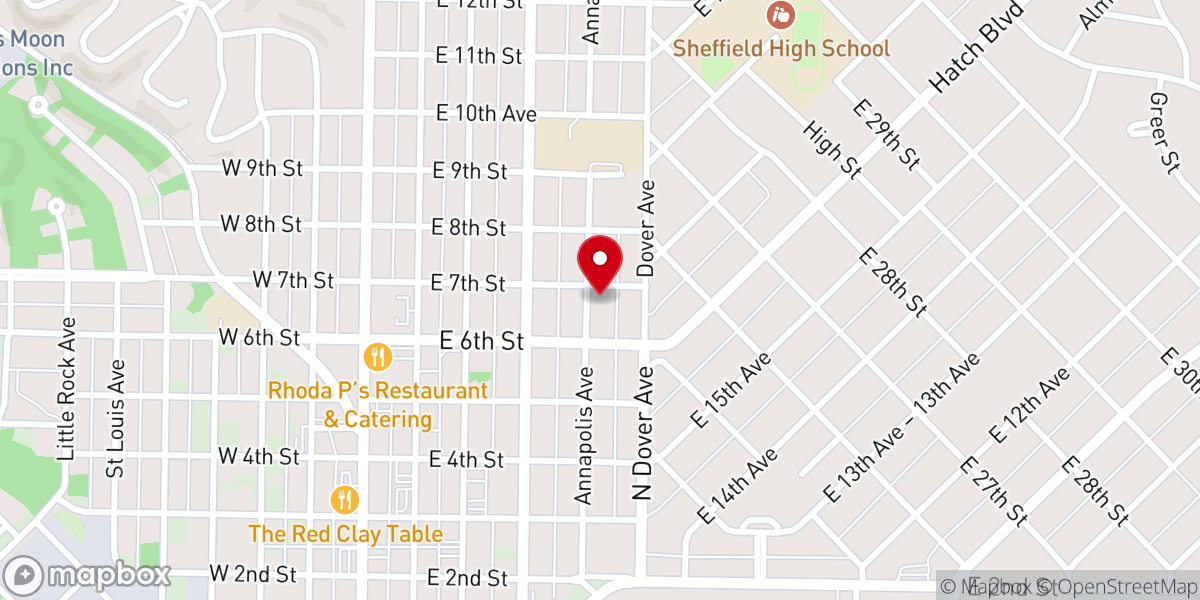 Map showing location of Annapolis Avenue Church of Christ