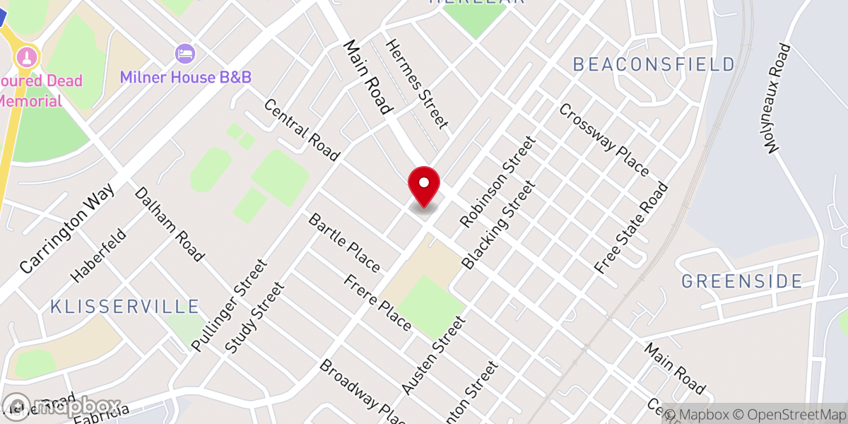 Map showing location of St Andrew's Beaconsfield Presbyterian Church (UPCSA)