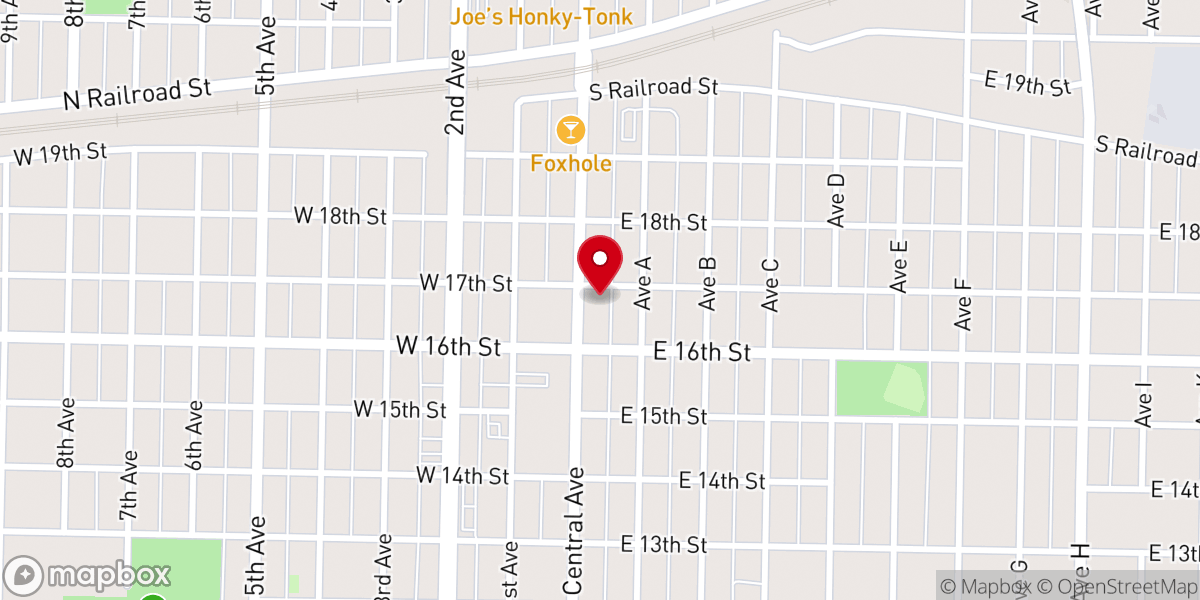 Map showing location of Faith United Methodist Church