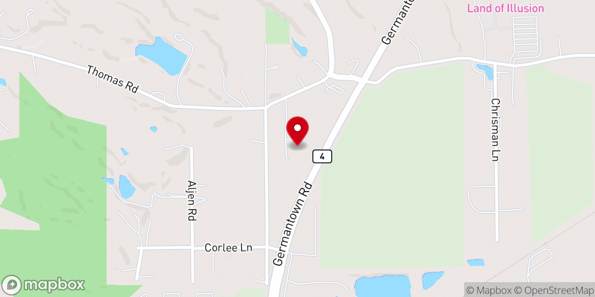 Map showing location of Harvest Ranch Cowboy Church