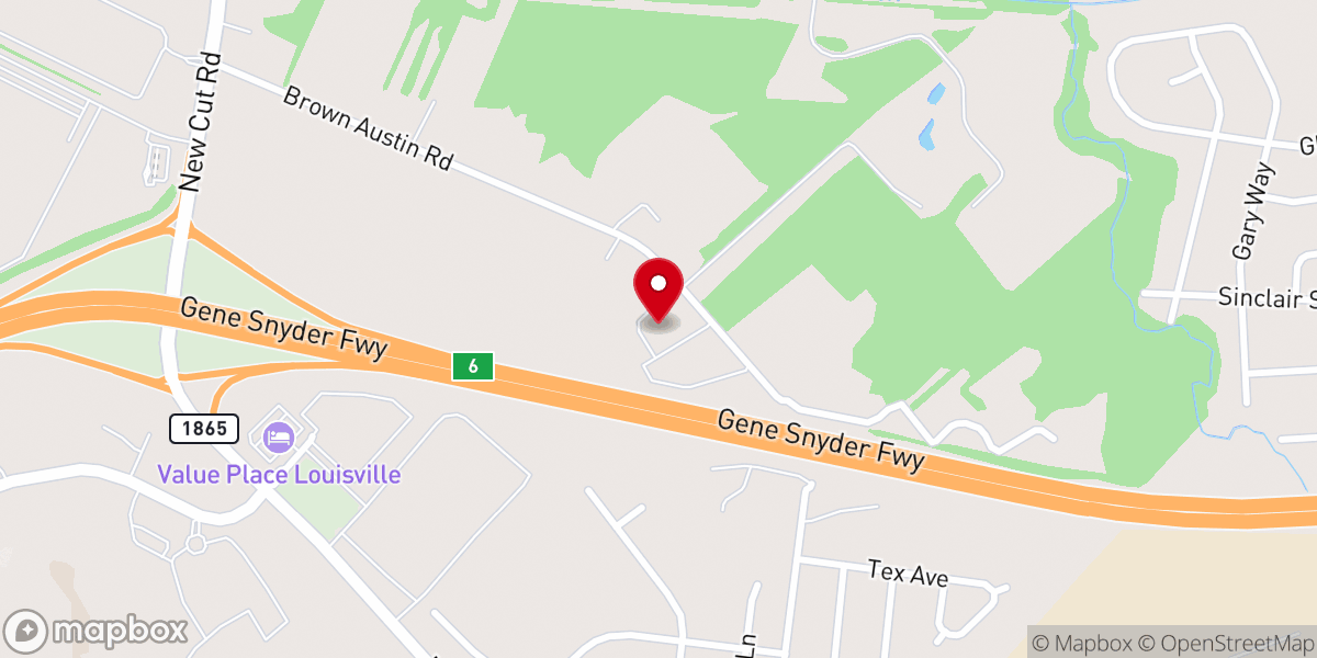 Map showing location of Fairdale Christian Church
