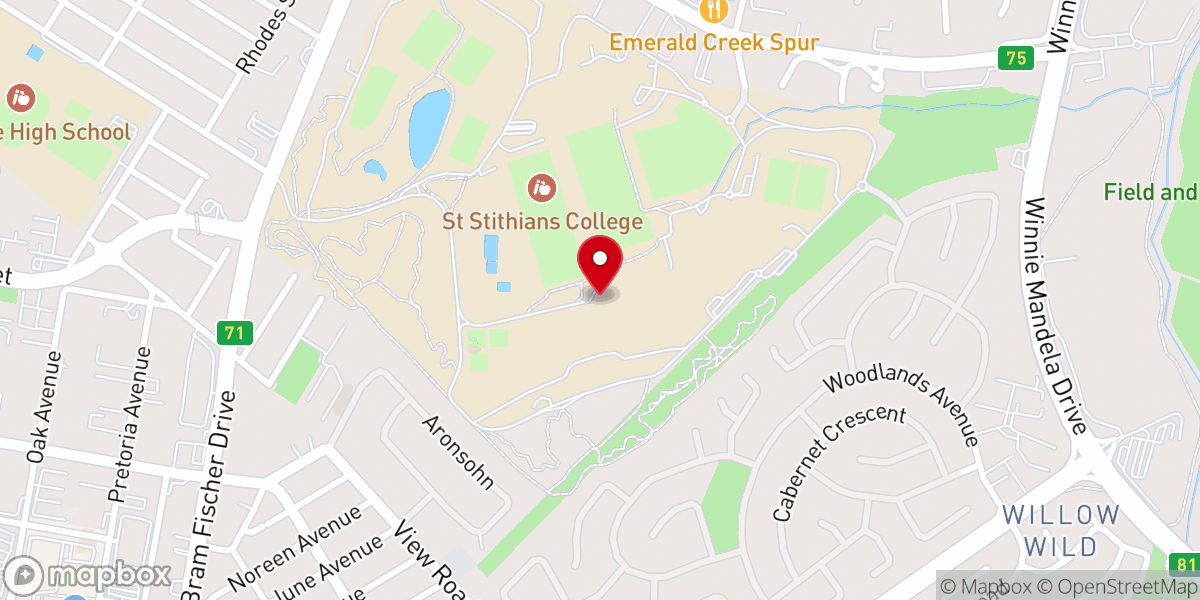 Map showing location of St Stithians Chapel