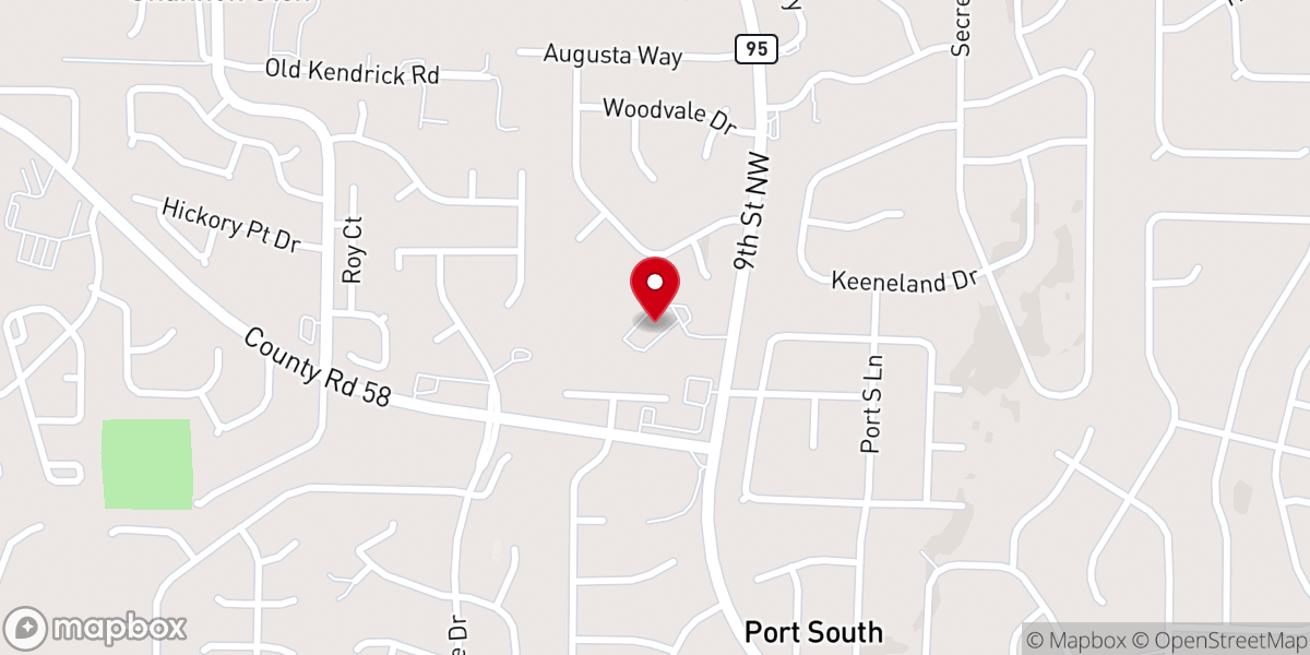 Map showing location of New Vision Christian Church