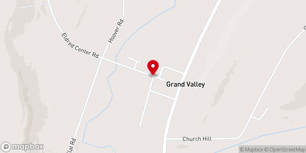 Map showing location of Grand Valley