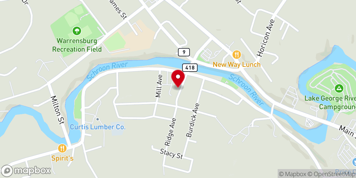 Map showing location of Young O Thomas
