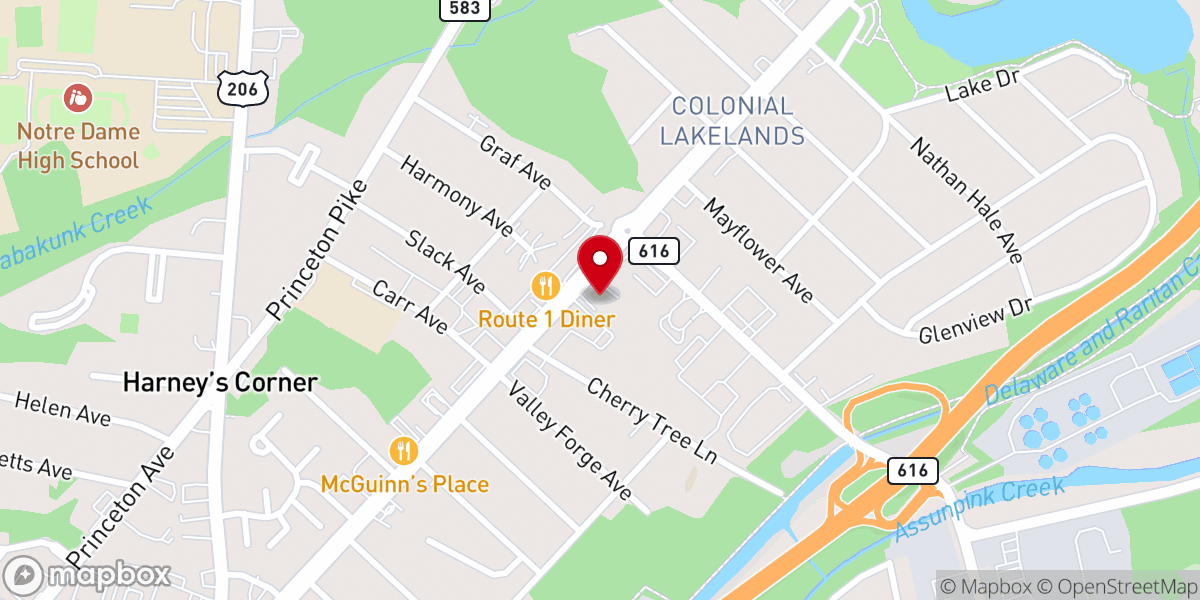 Map showing location of The Church of the Presbyterian