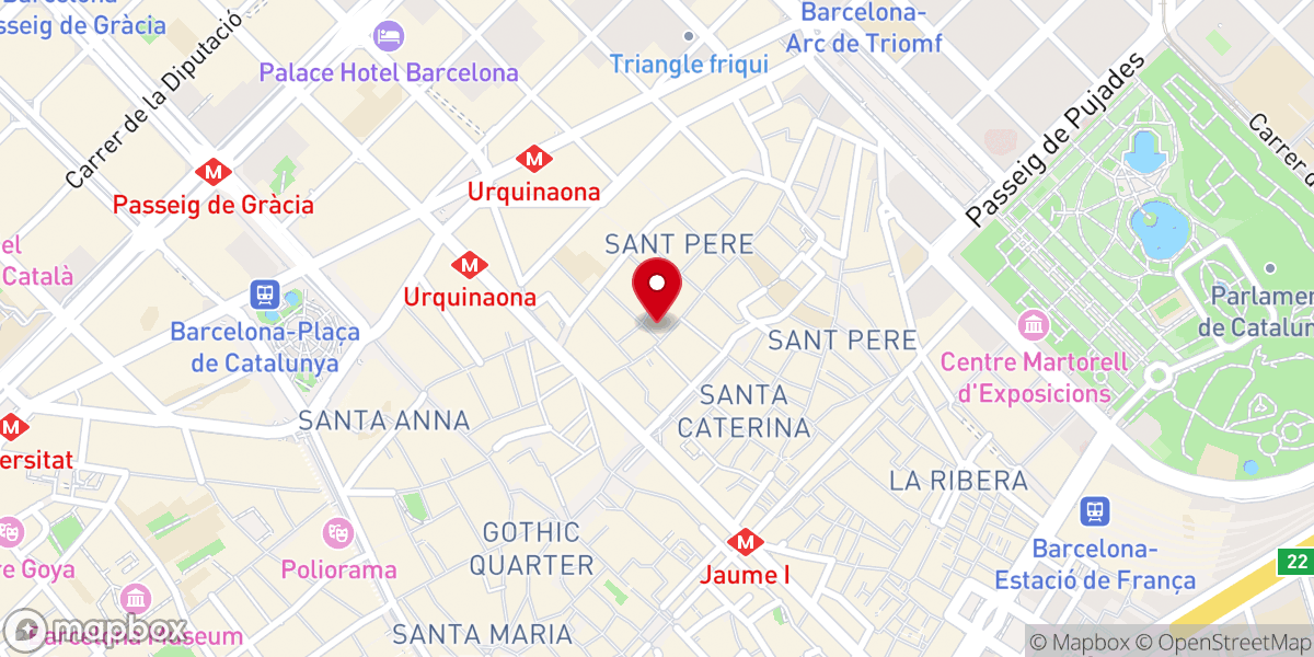 Map showing location of Capella de la Casa Nadiua de Sant Josep Oriol