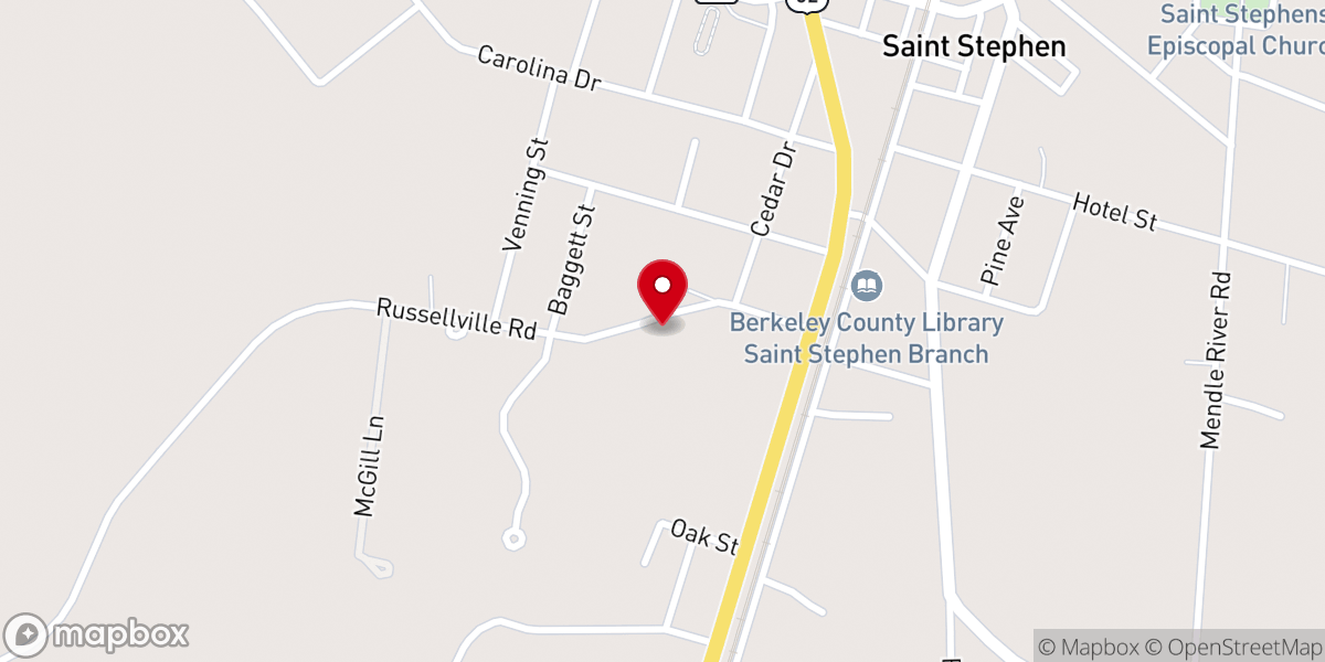 Map showing location of New Light United Methodist Church