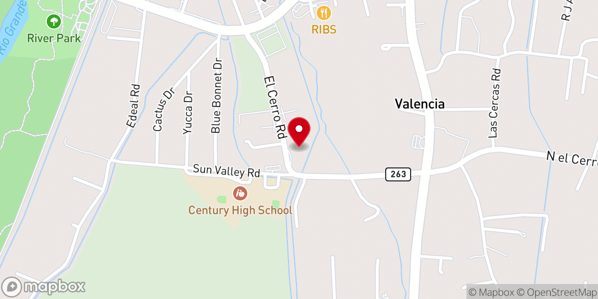 Map showing location of Valencia Valley Church of the Nazarene