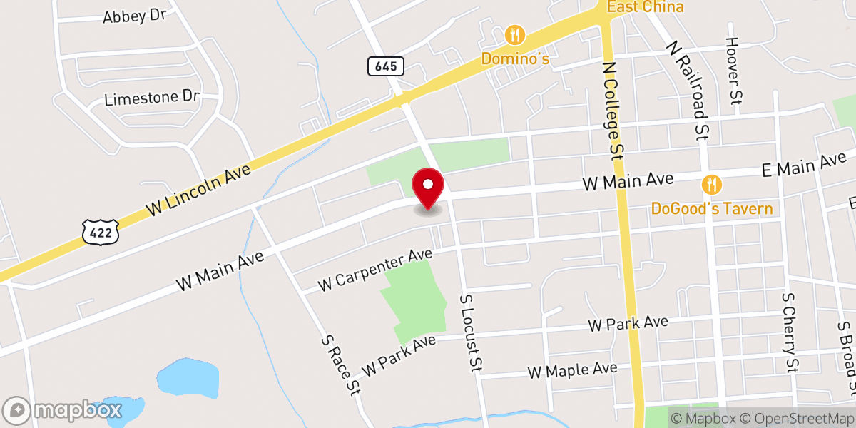 Map showing location of Evangelical Christian Baptist Church