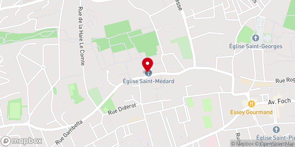 Map showing location of Église Saint-Médard de Saint-Max