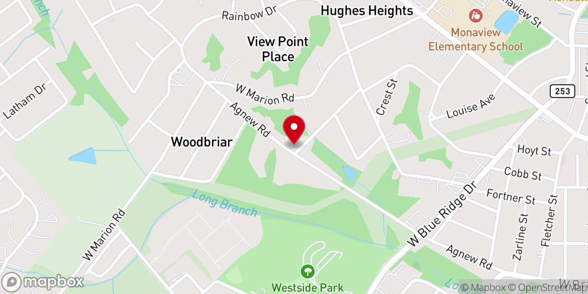 Map showing location of Agnew Road Church of God