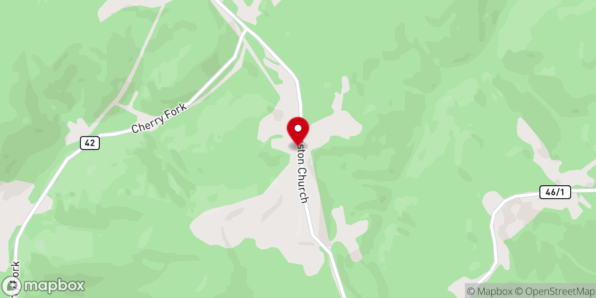Map showing location of Heaston M E Church