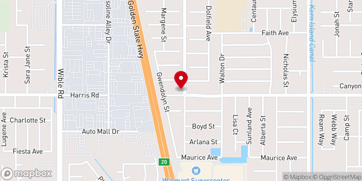 Map showing location of Karen Baptist Fellowship Church