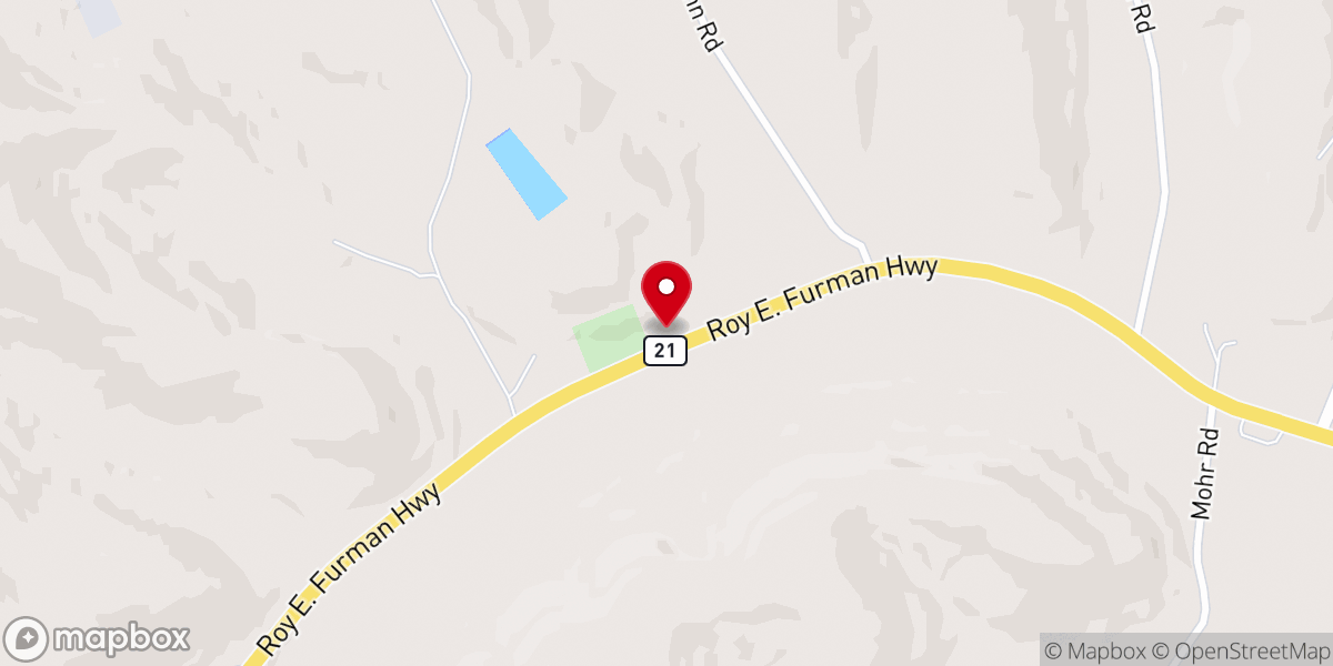 Map showing location of Muddy Creek Church