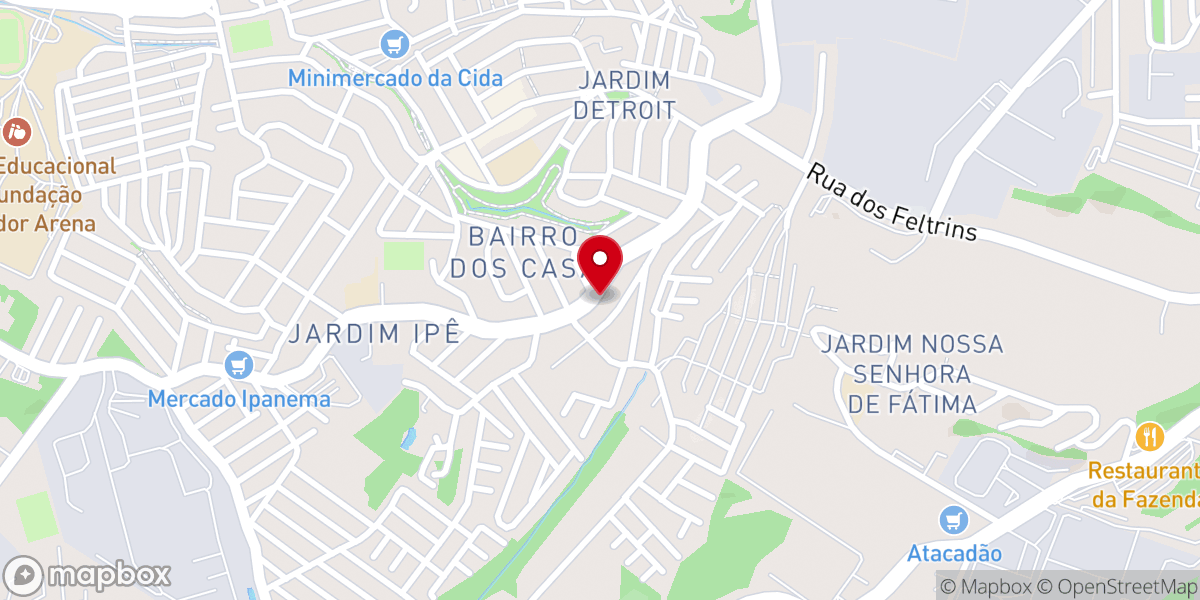Map showing location of Assembléia de Deus Ministério do Belém