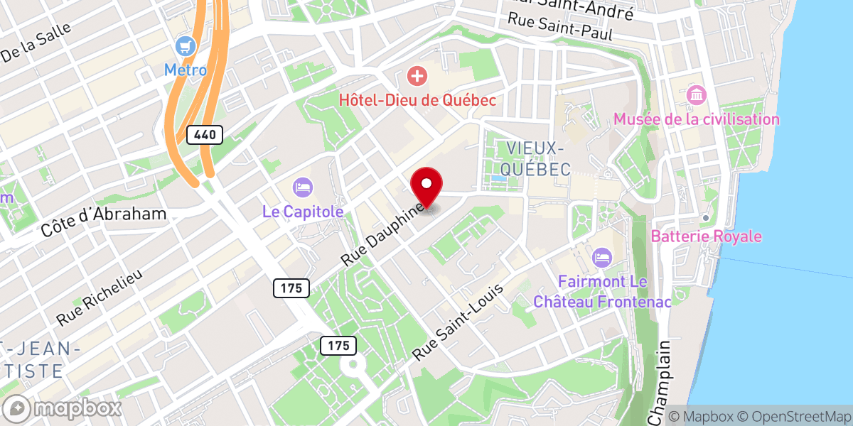 Map showing location of Morrin Centre