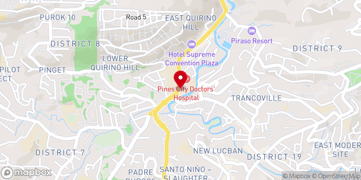 Map showing location of Pines City Full Life Assembly Of God (Formerly Hilltop Assembly of God)