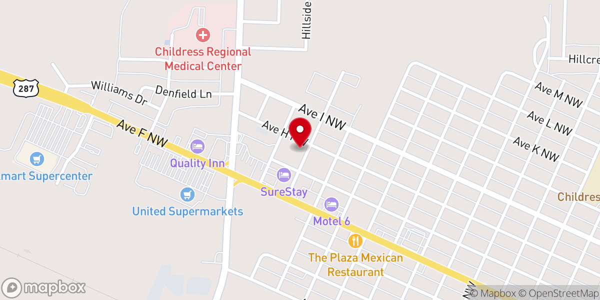 Map showing location of The Pentecostals Of Childress