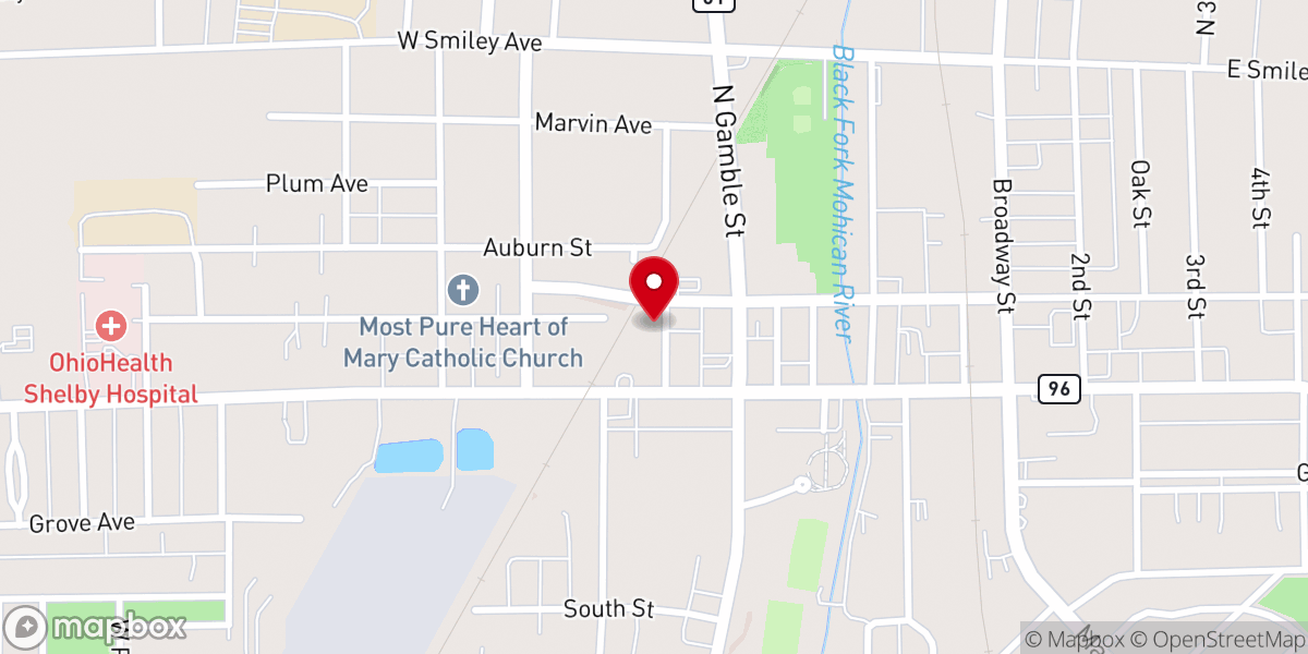 Map showing location of Roselawn Mini Golf and Arcade