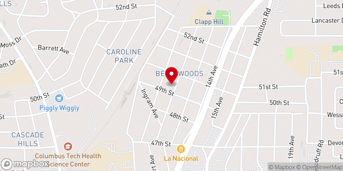 Map showing location of Corinth Baptist Church