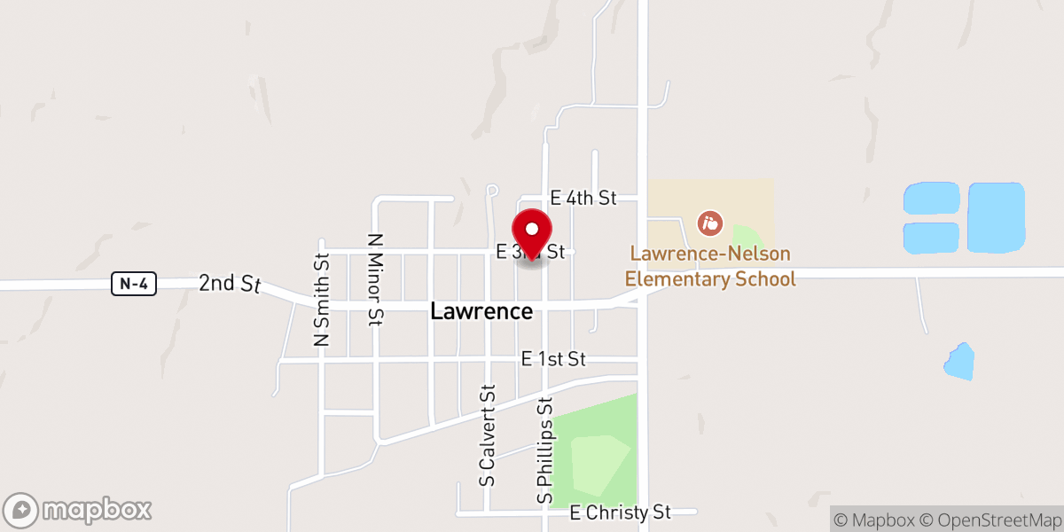 Map showing location of Sacred Heart Rectory