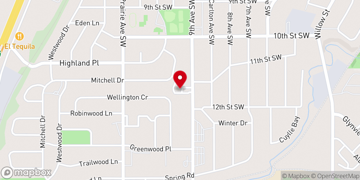 Map showing location of Saint Luke's Church