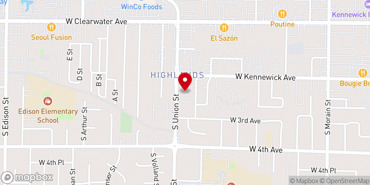 Map showing location of West Highlands United Methodist Church