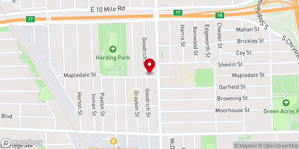 Map showing location of Philippine American Ecumenical Church USA - UCC