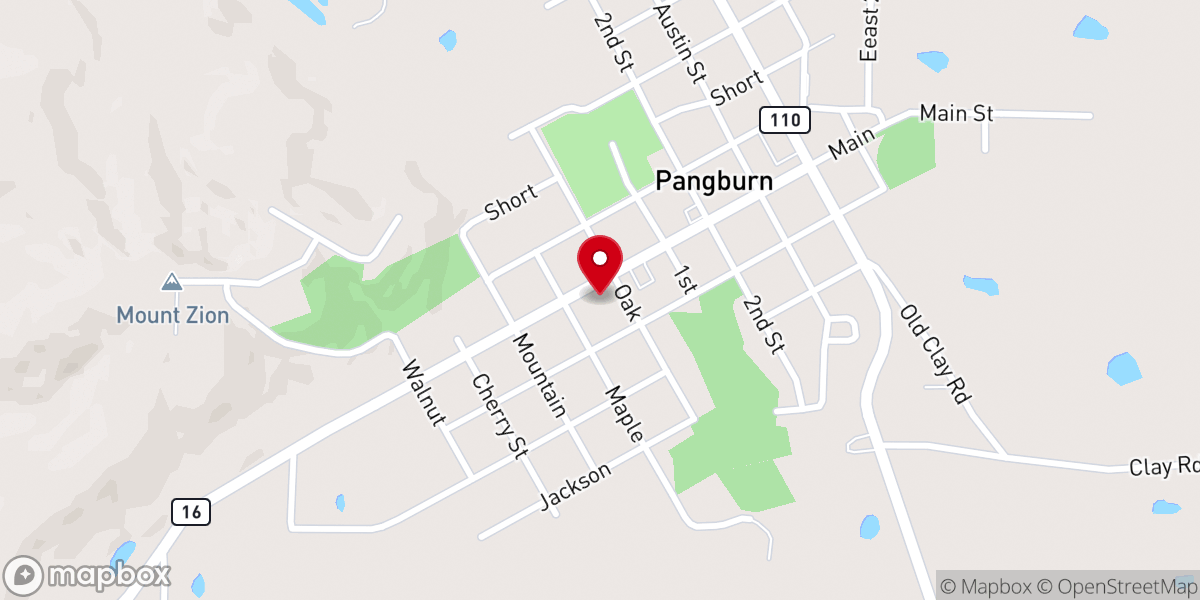 Map showing location of West Main Church of Christ