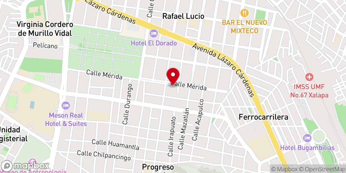 Map showing location of Centro Catequético Guadalupano de la Parroquia María Auxiliadora