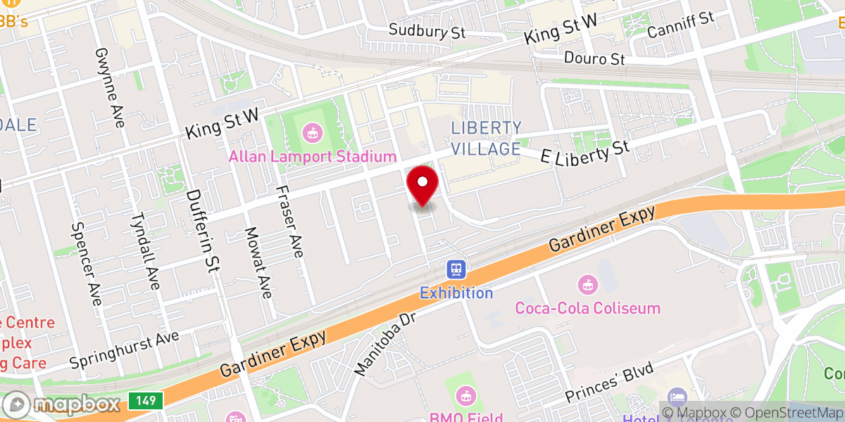 Map showing location of Liberty Grace Church
