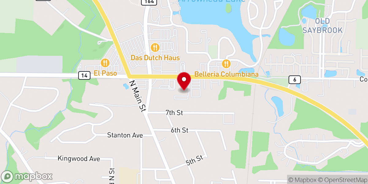Map showing location of Columbiana Church of Christ