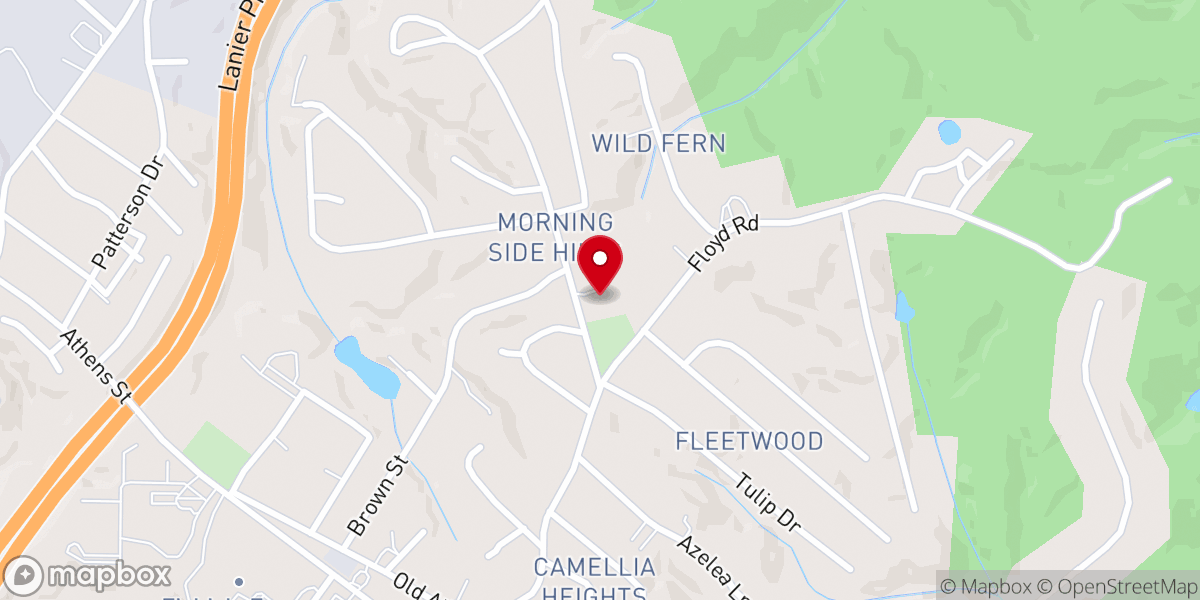 Map showing location of Gainesville Bethel Church of the Nazarene