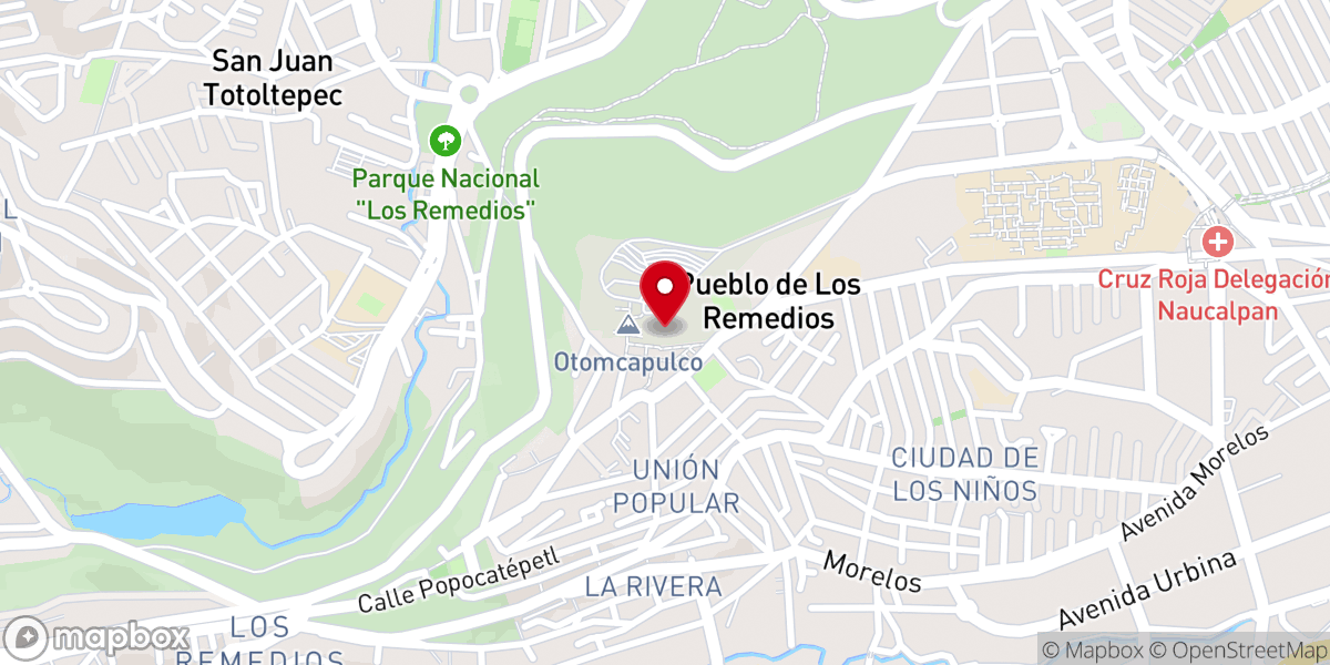 Map showing location of Basílica de Nuestra Señora de los Remedios