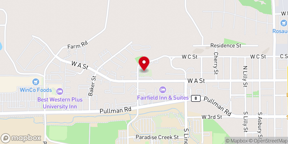 Map showing location of Emmanuel Lutheran Church
