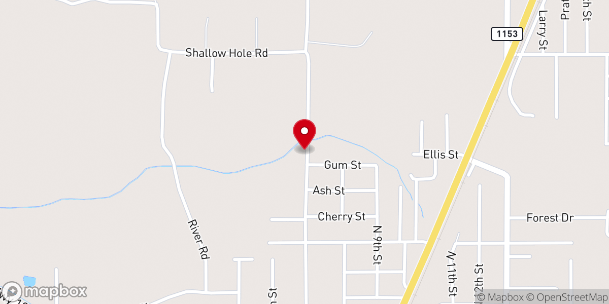 Map showing location of Victory Bible Baptist Church