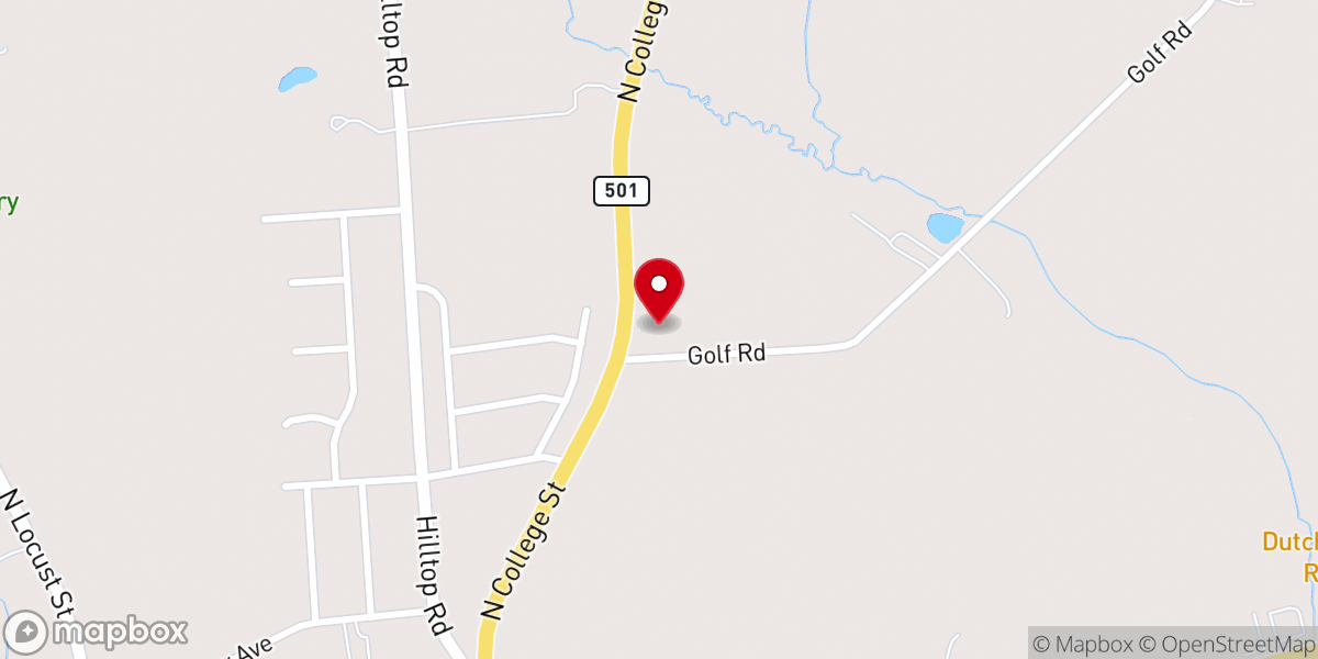 Map showing location of Myerstown Mennonite Church