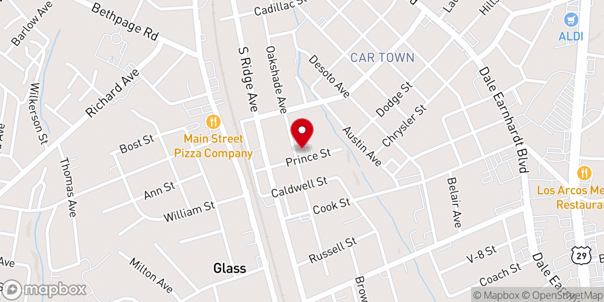 Map showing location of First Evangelical Methodist