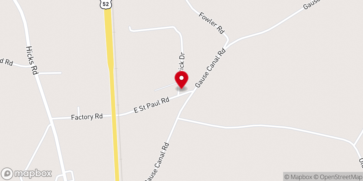 Map showing location of St Paul United Methodist Church