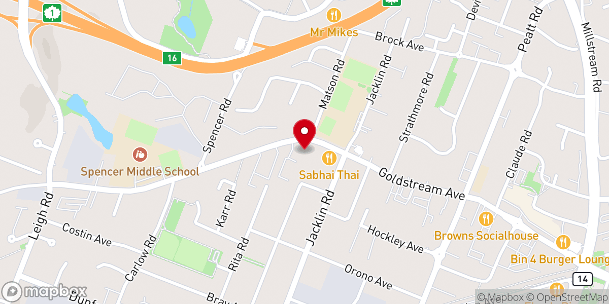 Map showing location of Gordon United Church