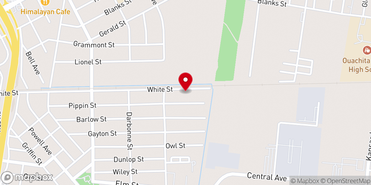 Map showing location of Mary Goss Baptist Church