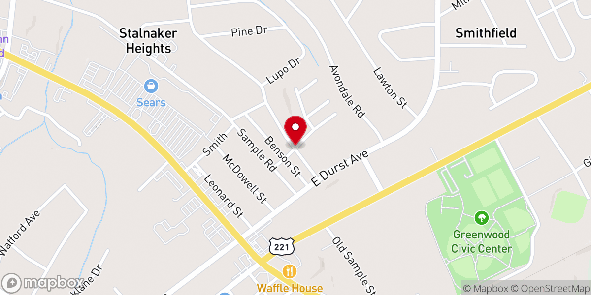 Map showing location of Lupo Memorial United Methodist