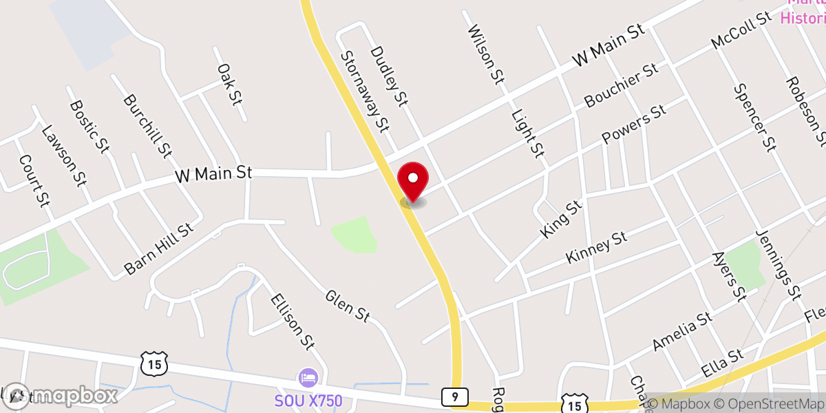 Map showing location of Calvary Church
