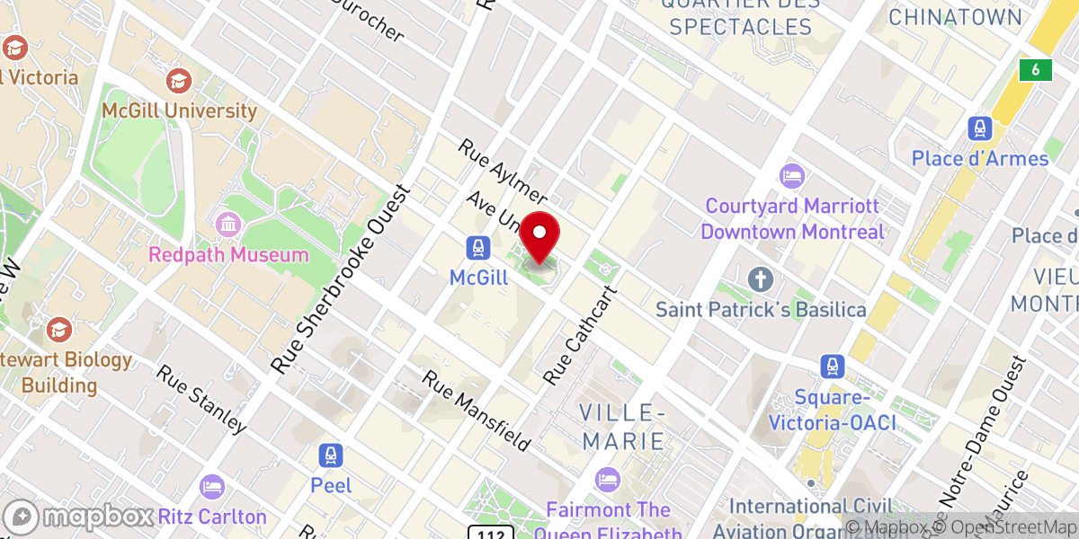 Map showing location of Christ Church Cathedral