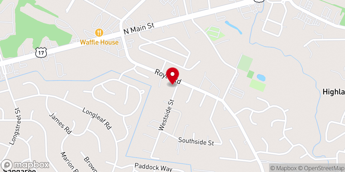 Map showing location of Living Word Christian Church