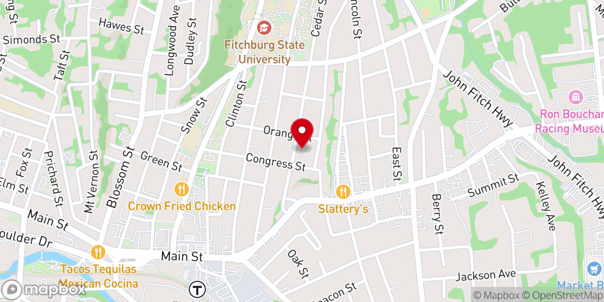 Map showing location of Highland Baptist Church